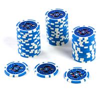 50 Poker-Chips Wert 50 Laserchip 12g Metallkern ergänzend zum Pokerkoffer